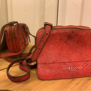 Liebeskin Pink SnakeskinPattern Crossbody bag